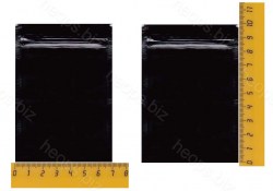 Пакет zip-lock многослойный черный 7*10см	